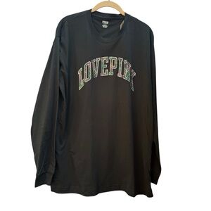 PINK Victoria's Secret Black Crew Neck Top BNWT medium